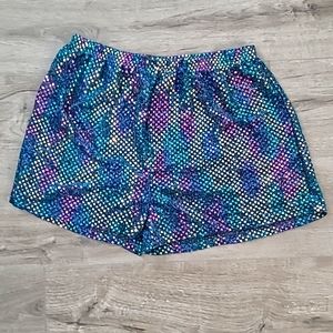 Men's Glitter Trunks, size medium 32" (says LGE) waist, has fly front, NWT.